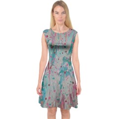 Splash Splosh  Capsleeve Midi Dress by Hayleyboop