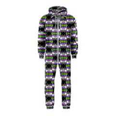 Hackers Town Void Mantis Hexagon Agender Nine 9 Stripe Pride Flag Hooded Jumpsuit (kids) by WetdryvacsLair