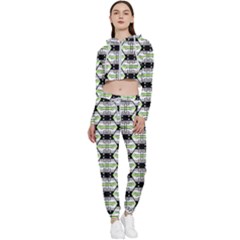 Hackers Town Void Mantis Hexagon Agender Pride Flag Cropped Zip Up Lounge Set by WetdryvacsLair