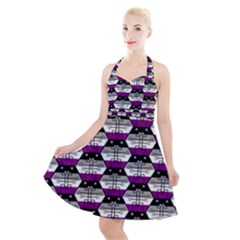 Hackers Town Void Mantis Hexagon Asexual Ace Pride Flag Halter Party Swing Dress  by WetdryvacsLair