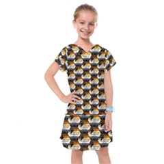 Hackers Town Void Mantis Hexagon Bear Pride Flag Kids  Drop Waist Dress by WetdryvacsLair