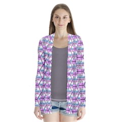 Hackers Town Void Mantis Hexagon Bigender Pride Flag Drape Collar Cardigan by WetdryvacsLair