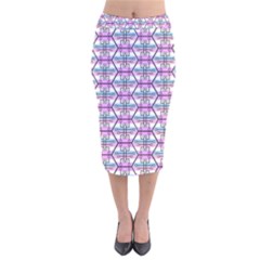 Hackers Town Void Mantis Hexagon Bigender Pride Flag Velvet Midi Pencil Skirt by WetdryvacsLair