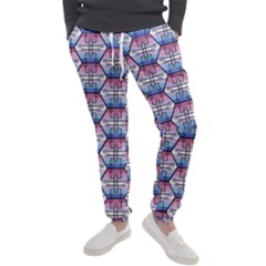 Hackers Town Void Mantis Hexagon Bigender Seven 7 Stripe Pride Flag Men s Jogger Sweatpants by WetdryvacsLair