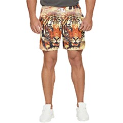 Tiger-portrait-art-abstract Men s Runner Shorts by Jancukart