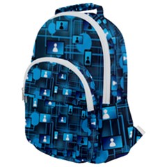 Smartphone-system-web-news Rounded Multi Pocket Backpack by Jancukart