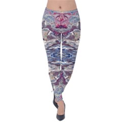 Abstract Pouring Velvet Leggings by kaleidomarblingart