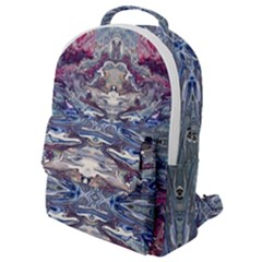 Abstract Pouring Flap Pocket Backpack (small) by kaleidomarblingart