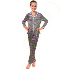 Alien Suit Kid s Satin Long Sleeve Pajamas Set by Thespacecampers