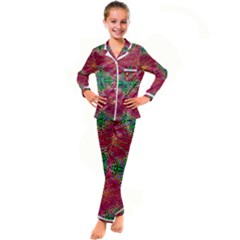 Cheetah Dreams Kid s Satin Long Sleeve Pajamas Set by Thespacecampers