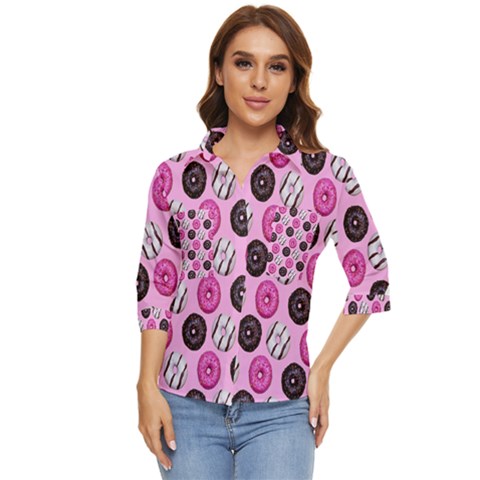 Dessert Women s Quarter Sleeve Pocket Shirt by nate14shop