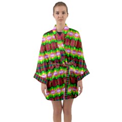 Extra Terrestrial Long Sleeve Satin Kimono by Thespacecampers