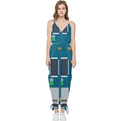 Amphisbaena Two Platform Dtn Node Vector File Sleeveless Tie Ankle Chiffon Jumpsuit by Sapixe