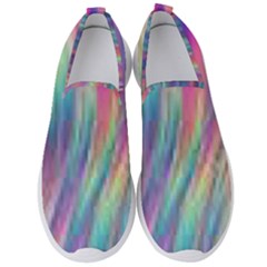 Rainbow Effect Cbdoilprincess  Men s Slip On Sneakers by CBDOilPrincess1