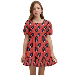 Glowing Leafs Kids  Short Sleeve Dolly Dress by Sparkle