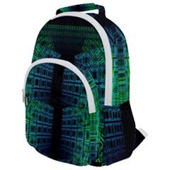 Technology-artificial-intelligence Rounded Multi Pocket Backpack by Jancukart