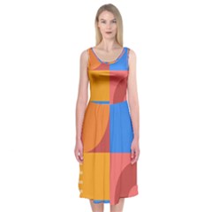 Geometric Series  Midi Sleeveless Dress by Sobalvarro