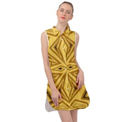 Abstract Pattern Geometric Backgrounds Sleeveless Shirt Dress by Eskimos