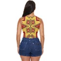 Abstract pattern geometric backgrounds Women s Sleeveless Wrap Top View4