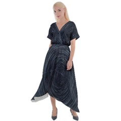  Stars Rotation  Cross Front Sharkbite Hem Maxi Dress by artworkshop