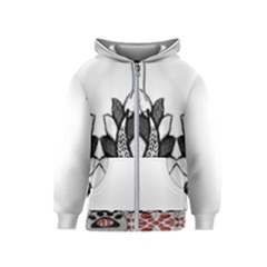 Im Fourth Dimension Black White Kids  Zipper Hoodie by imanmulyana