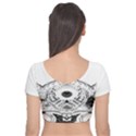 IM Fourth Dimension Black White 4 Velvet Short Sleeve Crop Top  View2