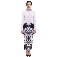 Im Fourth Dimension Black White 6 Turtleneck Maxi Dress by imanmulyana