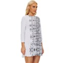 IM Fourth Dimension Black White 7 Long Sleeve Babydoll Dress View3