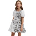 IM Fourth Dimension Black White 7 Kids  Short Sleeve Dolly Dress View2