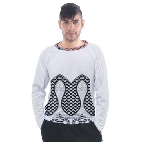 Im Fourth Dimension Black White 8 Men s Long Sleeve Raglan Tee by imanmulyana