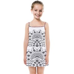 Im Fourth Dimension Black White 9 Kids  Summer Sun Dress by imanmulyana