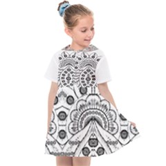 Im Fourth Dimension Black White 9 Kids  Sailor Dress by imanmulyana