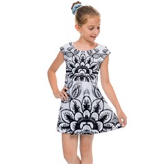 Im Fourth Dimension Black White 10 Kids  Cap Sleeve Dress by imanmulyana