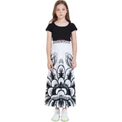 Im Fourth Dimension Black White 10 Kids  Flared Maxi Skirt by imanmulyana