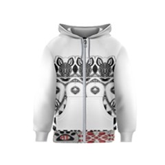 Im Fourth Dimension Black White 12 Kids  Zipper Hoodie by imanmulyana