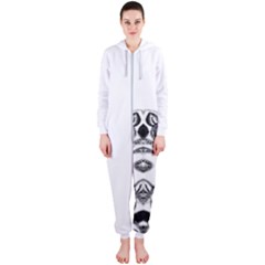 Im Fourth Dimension Black White 12 Hooded Jumpsuit (ladies) by imanmulyana