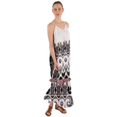 Im Fourth Dimension Black White 12 Cami Maxi Ruffle Chiffon Dress by imanmulyana