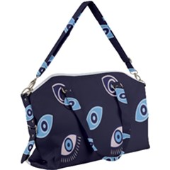 Eyes Evil Eye Blue Pattern Design Canvas Crossbody Bag by artworkshop