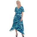 Surface Abstract  Cross Front Sharkbite Hem Maxi Dress View1