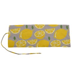 Lemon Pattern Roll Up Canvas Pencil Holder (s) by artworkshop