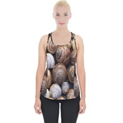 Snail Shells Pattern Arianta Arbustorum Piece Up Tank Top by artworkshop