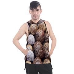 Snail Shells Pattern Arianta Arbustorum Men s Sleeveless Hoodie by artworkshop