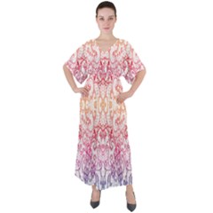 Im Fourth Dimension Colour 15 V-neck Boho Style Maxi Dress by imanmulyana