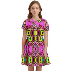 Abstract-karakkter Kids  Bow Tie Puff Sleeve Dress