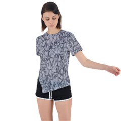 Comb Asymmetrical Short Sleeve Sports Tee by nateshop