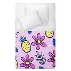 Flowers Purple Duvet Cover (single Size) by nateshop