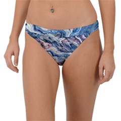 Abstract Waves Band Bikini Bottom by kaleidomarblingart