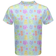 Dungeons And Cuties In Blue Men s Cotton Tee by thePastelAbomination