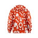 Orange Background Card Christmas  Kids  Zipper Hoodie View2