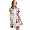 Abstract Seamless Pattern Art Kids  Winged Sleeve Dress View3